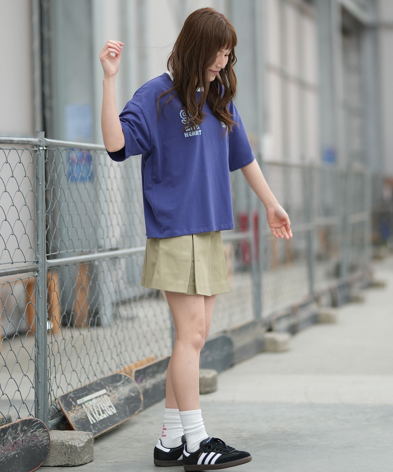 ROXY ロキシー 半袖 Tシャツ レディース フロントプリント RST261641M ムラサキスポーツ限定(WHT-M)