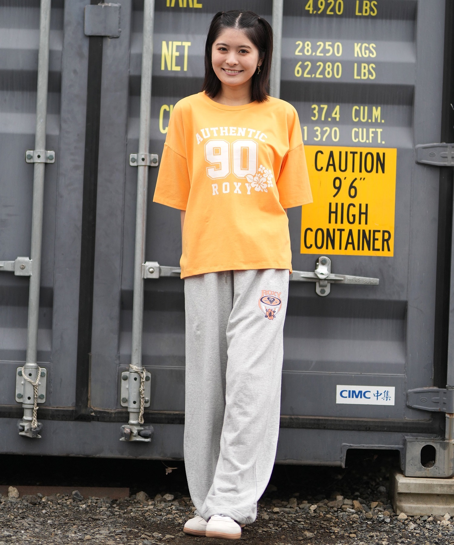 ROXY ロキシー 半袖 Tシャツ レディース フロントプリント RST261641M ムラサキスポーツ限定(WHT-M)