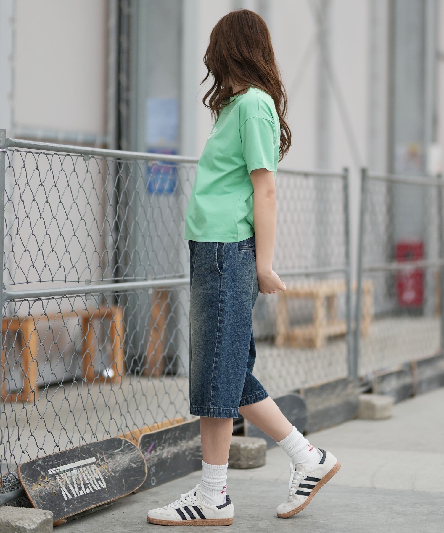 ROXY ロキシー 半袖 Tシャツ レディース WATER SUN AND SURF T RST261642M ムラサキスポーツ限定(GRN-M)
