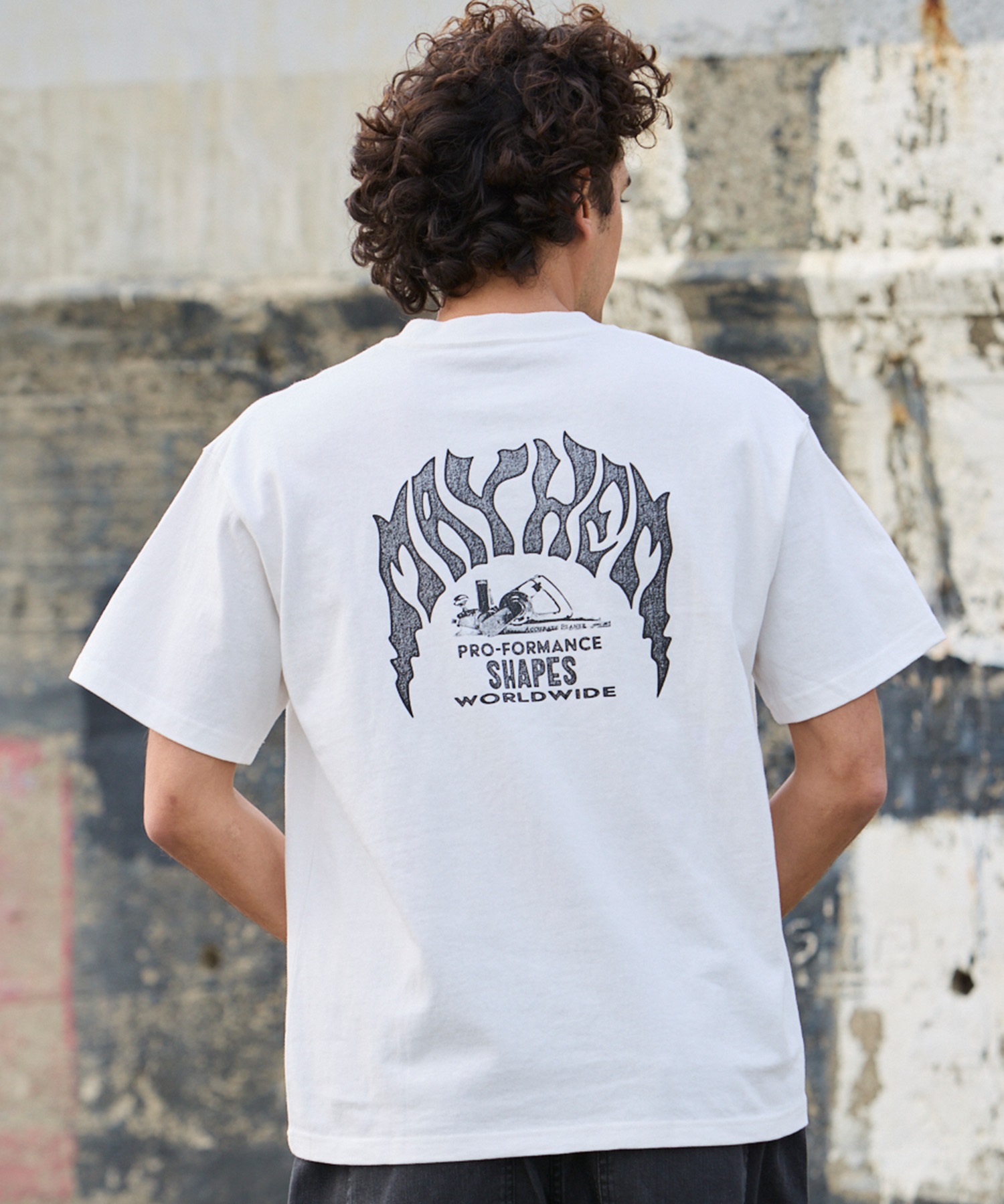 LOST ロスト 水着 ラッシュガード メンズ 半袖 Tシャツ UVカット 速乾 ストレッチ 水陸両用 LM6S-4303(WHT-M)