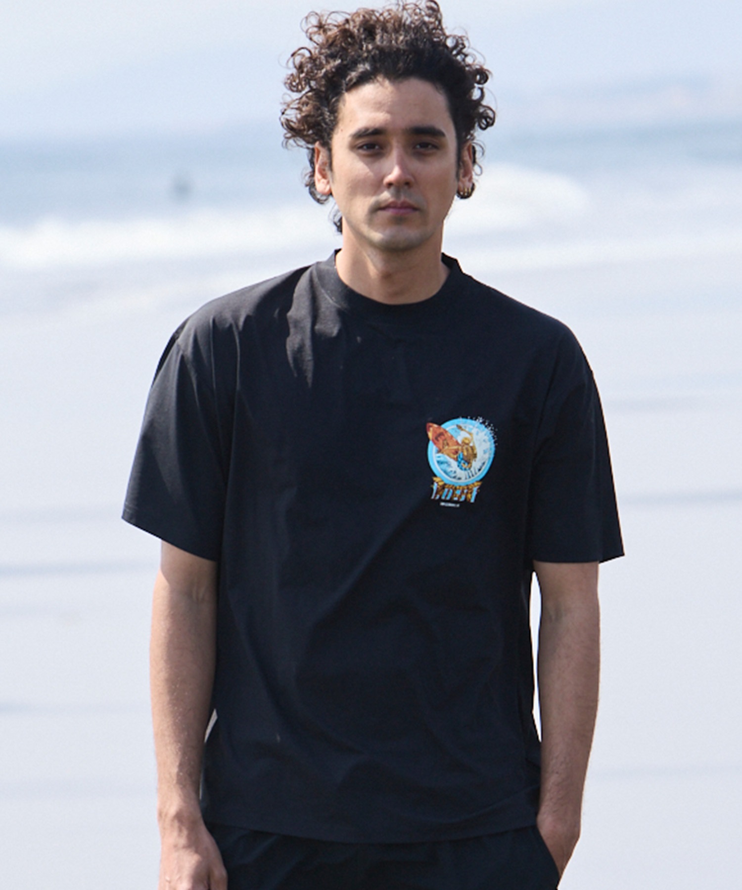 LOST ロスト 水着 ラッシュガード メンズ 半袖 Tシャツ UVカット 速乾 ストレッチ 水陸両用 LM6S-4305(WHT-M)