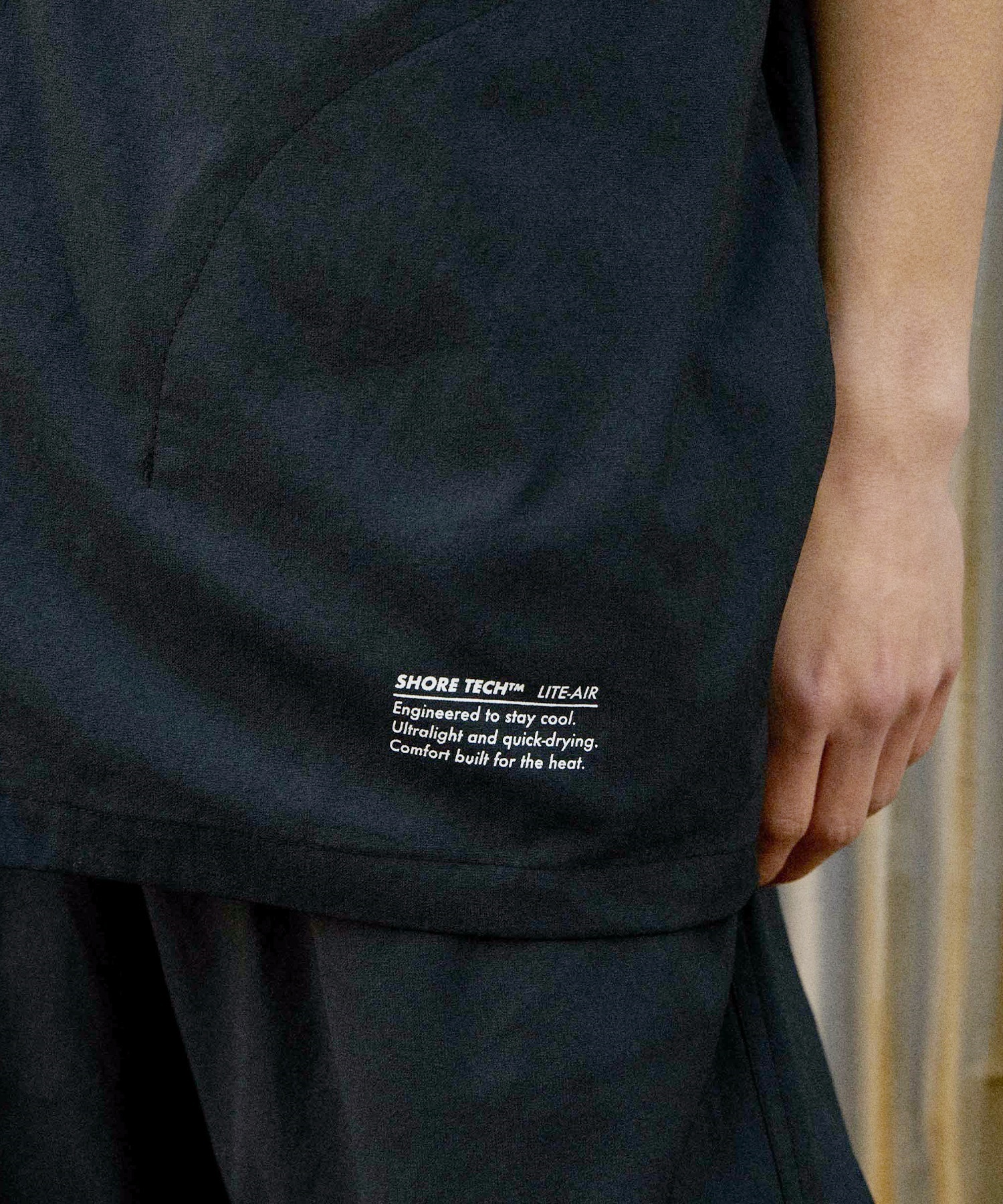 DEAR LAUREL ディアローレル 半袖 シャツ メンズ セットアップ対応 SHORE TECH SS SHIRT DL26S-2402(BLK-M)