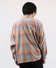 DEAR LAUREL ディアローレル 長袖 シャツ メンズ オンブレチェック 吸水速乾 DL26S-2601(BLK-M)