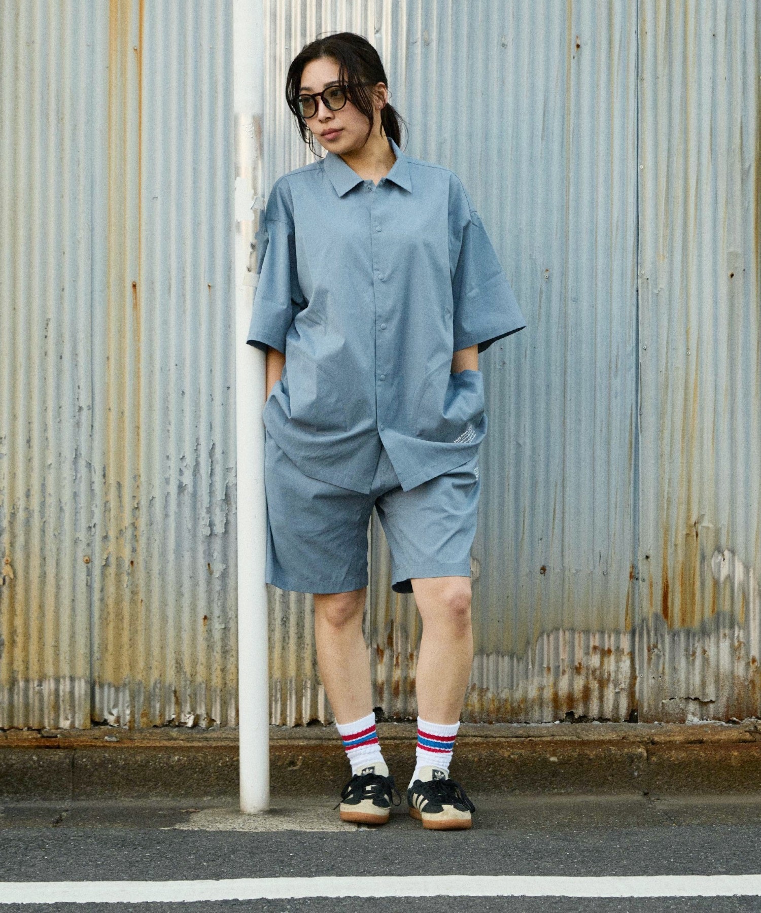 DEAR LAUREL ディアローレル ショーツ ハーフパンツ メンズ セットアップ対応 SHORE TECH SHORTS DL26S-3301(BLK-M)