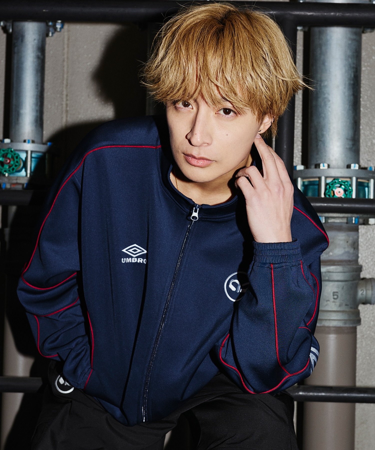 UMBRO アンブロ × ALAN SHIRAHAMA カット トラックジャケット UM26SSAL-TP01(BLACK-M)