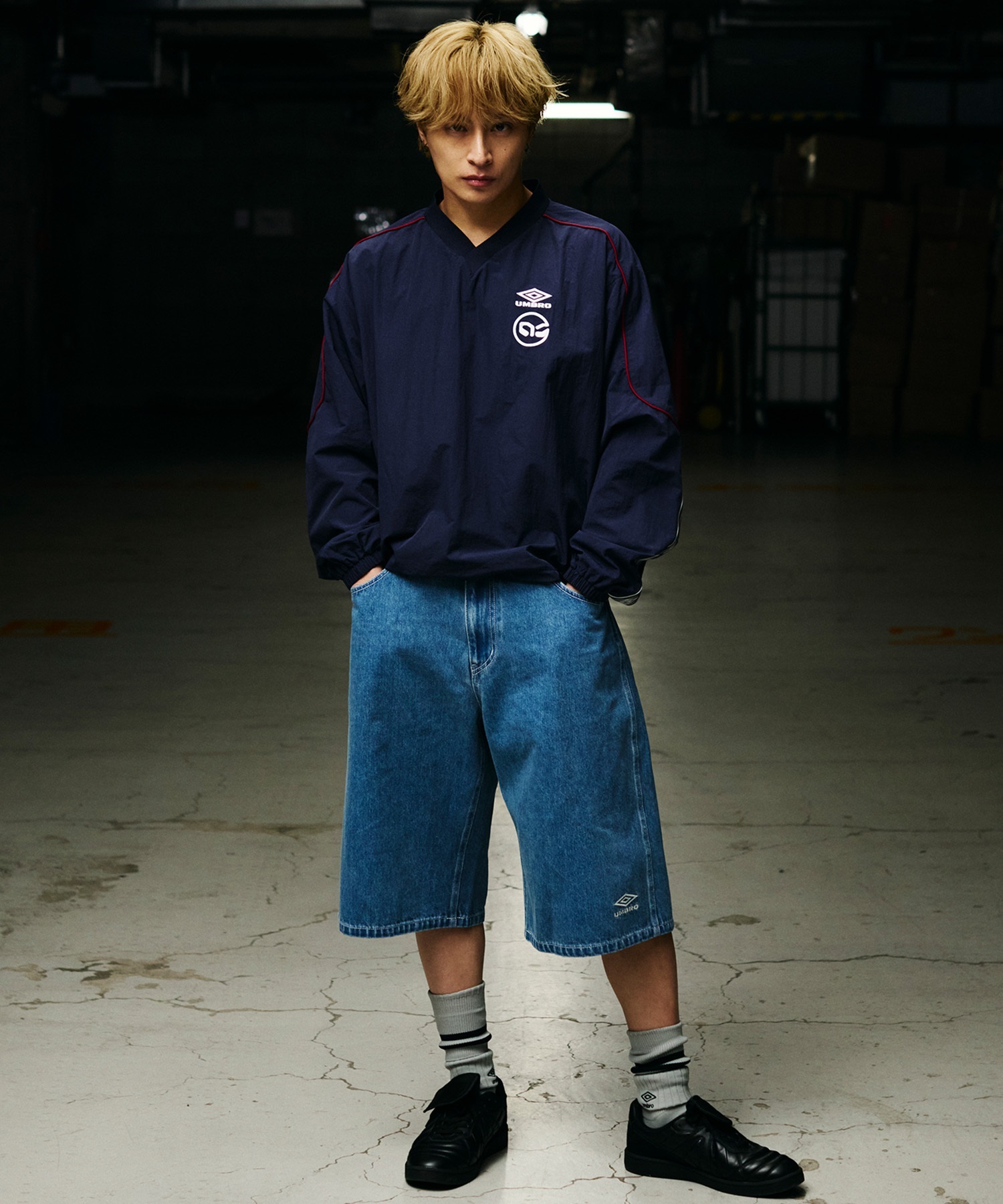 UMBRO アンブロ × ALAN SHIRAHAMA ピステ UM26SSAL-TP02(BLACK-M)