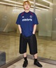 UMBRO アンブロ × ALAN SHIRAHAMA デニムショーツ UM26SSAL-PT03(BLACK-M)