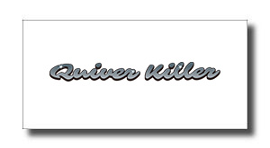 QUIVER KILLER LOGO - SHOP NEWS | ムラサキスポーツオンラインストア 通販 Logo reading 'Quiver Killer' in a blue cursive font with a light drop shadow on a white background.